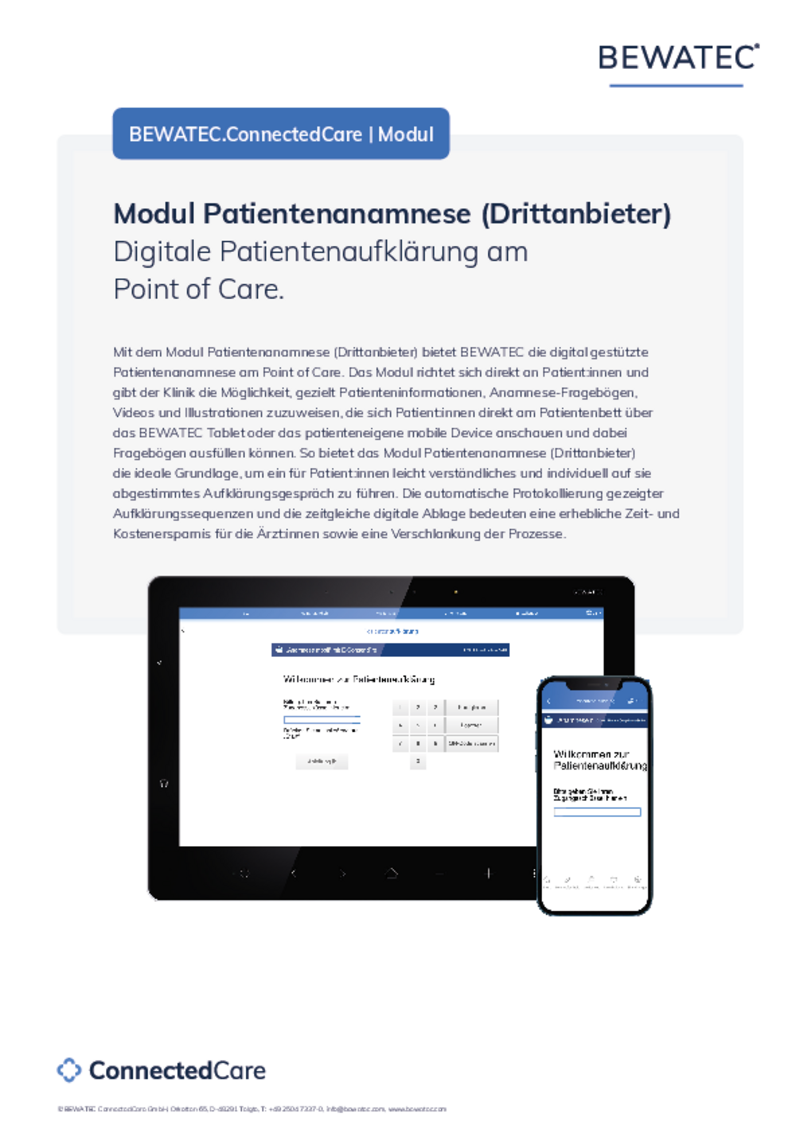 PD BCC Module | Patientenaufklärung und -anamnese
